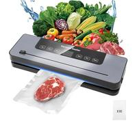SH-RuiDu 6 in 1 Automatic Vacuum Sealer Machine, High Power Vacuum Food Sealer Food Preservation Vacuum Pack Machine with 30pcs Vacuum Sealer Bags for Dry or Moist Food, Vegetables, Meat