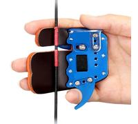 SH-RuiDu Archery Finger Tab, Aluminum Plate Cow Leather Adjustable Finger Protector Guard for Recurve Bow Archery Competition Right Handed