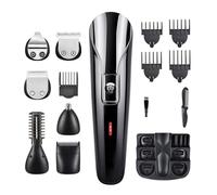 SH-RuiDu Hair Clippers and Beard Trimmer for Men, Professional USB Rechargeable Hair Trimmer, Cordless Men Grooming Kit with 5 Trimmer Heads & 7 Limit Combs for Hair, Beard, Nose & Body