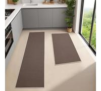 SH-RuiDu Kitchen Mat and Runner Set, 2 Pcs Non-Slip Rubber Backed Kitchen Floor Mats Water Absorbent Kitchen Runner Rug Carpet for Home Dining Room, Entryway, Laundry Room (44x75cm & 45x150cm)
