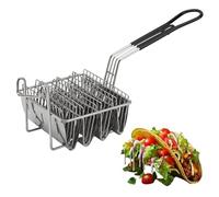 SH-RuiDu Taco Basket Holds 4 Shells Deep Fryer Taco Holder Basket Taco Fry Basket with Grip Handle
