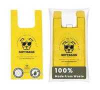 SH!T BAGS For Dog Poo | 150 Premium Dog Poop Bags | Heavy Duty Dog Poo Bags | Extra Strong | Leak Proof With Tie Handles | Eco Friendly -100% Made from Waste | Extra Large