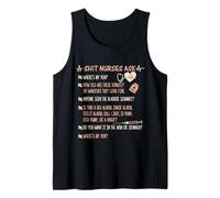 Sh!t Nurses Ask Funny Nurse Life Hospital RN LPN Tech Tank Top