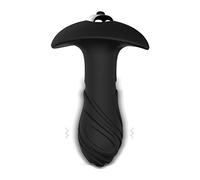 SH Vibrating Butt Plug Black - 10cm Long Pure Silicon Sheath - Waterproof - 7 Vibration Patterns