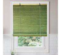 Sh000ad Natural Bamboo Roller Blinds,Bamboo Roll Up Shades for Windows,Home Balcony 95% Blackout Roller Blinds,Decor Curtain for Indoor Outdoor Patio,Custom,Width x Height (85cm x 130cm)