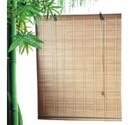 Sh000ad Non-Transparent Bamboo Roller Blind,Natural Sun Protection Bamboo Roll Up Window Blind,50-140cm Wide Privacy Sun-Filtering Roman Shades Wooden Curtain,for Indoor/Outdoor (W60xH80cm/24x32in)