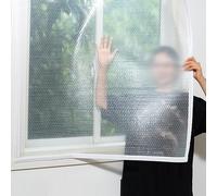 Sh000ad Thermal Insulated Window Cover,Windproof Coldproof Winter Window Insulation Kits,Double Glazing Insulating Film Sealed Plastic Curtains for Indoor Outdoor Patio,Custom (230cm x 230cm)
