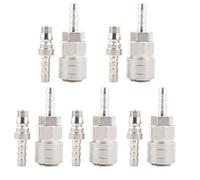 SH20+PH20 Air Quick Connector, Pneumatic Self - Locking Pipe Fitting Accessories, 5 Groups Set with Chrome Plated Surface for 8mm - 9mm Inner Diameter Air Tubes, High Pressure 20KG