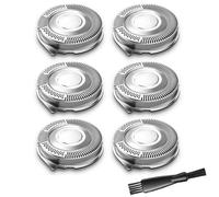 SH50 6-Pack Replacement Shaver Heads, Compatible with 5000 Series Shavers (S5xxx, AT/PT 7xx/8xx Models), Including Cleaning Brush