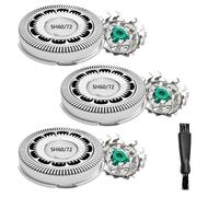 SH60/72 Replacement Head Blades Series 6000 Compatible with Philips Norelco 6000 Replacement Blades,for Series 6000 Electric Shaver Razors S6880/81,S6850/85,S6810/82,With Cleaning Brush