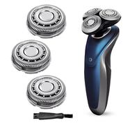 SH60 Replacement Head Blades Series 6000 Compatible with Philips 6000 Series Electric Shaver Razors Replacement Blades for Series 6000 Shaver Cleaning Brush for S6880/81 S6810/82 S6850/85, 3-PCs