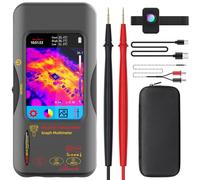 SH7A Thermal Imaging Camera Multimeter with Macro Lens 320×320 Resolution with 20000 Words Multimeter Function 3.98'' Touchscreen 25Hz Infrared Thermal Camera 15 Thermal Palettes Auto-Ranging Tester