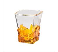 sH7pE5xj8m Daily Drinkware 8.5Oz Colorful Drinking Glasses, Hand Painted Square Bottom Cup Whiskey Water Glasses(Yellow)