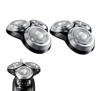 SH90 Replacement Rotary Heads Compatible with Philips Norelco Shavers Series 9000,Replacement Shaver Head with Double Metal Wheel Buckle and Upgrade Double-Layer Precision Blades (2 packs)