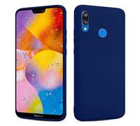SHAANS Case For Huawei P20 Lite TPU Silicone Rubber Phone Case Soft Matt Finish Flexible (Navy Blue)