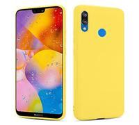 SHAANS Case For Huawei P20 Lite TPU Silicone Rubber Phone Case Soft Matt Finish Flexible (Yellow)