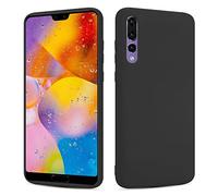 SHAANS Case For Huawei P20 Pro TPU Silicone Rubber Phone Case Soft Matt Finish Flexible (Black)