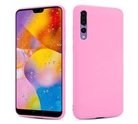 SHAANS Case For Huawei P20 PRO TPU Silicone Rubber Phone Case Soft Matt Finish Flexible (Pink)