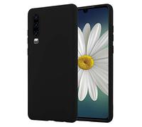 SHAANS Case For Huawei P30 TPU Silicone Rubber Phone Case Soft Matt Finish Flexible (Black)