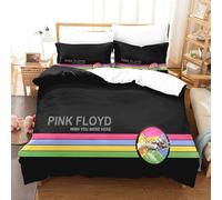 Shaari British Rock Bands Floyd Algorithm Duvet Cover Set Soft Lightweight Microfiber 3 Piece Bedding Set with 2 Pillowcase Kids Quilt Cover with Zipper Closure Double 200 x 200 cm