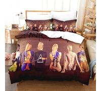Shaari British Rock Bands Floyd Algorithm Duvet Cover Set Soft Lightweight Microfiber 3 Piece Bedding Set with 2 Pillowcase Kids Quilt Cover with Zipper Closure Double 200 x 200 cm