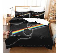 Shaari British Rock Bands Floyd Algorithm Duvet Cover Set Soft Lightweight Microfiber 3 Piece Bedding Set with 2 Pillowcase Kids Quilt Cover with Zipper Closure King 230 x 220 cm