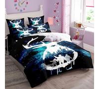 Shaari College of Magic Duvet Cover Set Soft Lightweight Microfiber 3 Piece Bedding Set with 2 Pillowcase Kids Quilt Cover Closure Double 200 x 200 cm