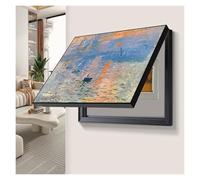 SHAARI Concealed Electrical Meter Box Cover, Living Room Decorative Picture Frame, Flip-Up Switch Design(45x35cm)