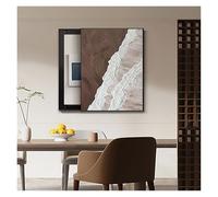 SHAARI Decorative Electrical Panel Cover, Modern Translucent Eco-Friendly Artwork Slide Switch Mechanism to The Left for Living Rooms, Bedrooms(B,60x80cm)