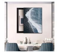 SHAARI Decorative Electrical Panel Cover, Modern Translucent Eco-Friendly Artwork Slide Switch Mechanism to The Left for Living Rooms, Bedrooms(A,50x70cm)