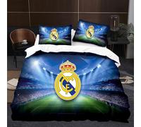 Shaari Duvet Cover Set Madrid Soft Lightweight Microfiber 3 Piece Bedding Set with 2 Pillowcase Kids Quilt Cover with Zipper Closure Single 135 x 200 cm