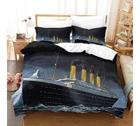 Shaari Duvet Cover Set Soft Lightweight Microfiber 3 Piece Bedding Set with 2 Pillowcase Kids Quilt Cover with Zipper Closure Double 200 x 200 cm