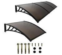SHAARI Porch Awning Polycarbonate Imported Raw Materials UV Protection Wind Resistance Waterproof Hail Resistance(Black,60x200cm)