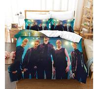 Shaari Westlife Band Duvet Cover Set Soft Lightweight Microfiber 3 Piece Bedding Set with 2 Pillowcase Kids Quilt Cover with Zipper Closure King 230 x 220 cm
