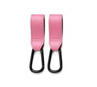Shabany® Hook 2 pieces universal fit | holder universal hook pram hook bag hook adjustable robust Velcro bag holder carabiner hook | rose red