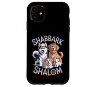 Shabbark Shalom Hanukkah Jewish Dog Menorah Shabbat Case for iPhone 11
