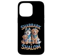 Shabbark Shalom Hanukkah Jewish Dog Menorah Shabbat Case for iPhone 14 Pro Max