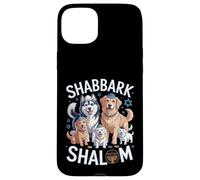 Shabbark Shalom Hanukkah Jewish Dog Menorah Shabbat Case for iPhone 15 Plus