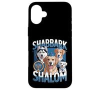 Shabbark Shalom Hanukkah Jewish Dog Menorah Shabbat Case for iPhone 16 Plus