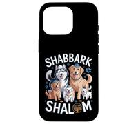 Shabbark Shalom Hanukkah Jewish Dog Menorah Shabbat Case for iPhone 16 Pro