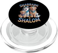 Shabbark Shalom Hanukkah Jewish Dog Menorah Shabbat PopSockets PopGrip for MagSafe