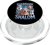 Shabbark Shalom Hanukkah Jewish Dog Menorah Shabbat PopSockets PopGrip for MagSafe