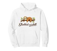 Shabbat And Chill Sleepy Sloth Sabbath Shalom Jewish Challah Pullover Hoodie