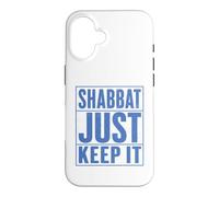 Shabbat Just Keep It Jewish Shabbat Shalom Challah Shabbos Case for iPhone 16