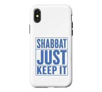 Shabbat Just Keep It Jewish Shabbat Shalom Challah Shabbos Case for iPhone X/XS
