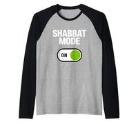 Shabbat Mode On Activated Hebrew Jewish Sabbath Keeper Raglan Baseball Tee