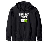 Shabbat Mode On Activated Hebrew Jewish Sabbath Keeper Zip Hoodie