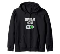 Shabbat Mode On Hebrew Jewish Sabbath Container Shalom Challah Zip Hoodie