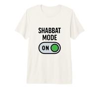 Shabbat Mode On Hebrew Jewish Sabbath Keeper Shalom Challah Premium T-Shirt