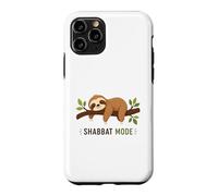 Shabbat Mode On Sleepy Sloth Sabbath Shalom Jewish Case for iPhone 11 Pro